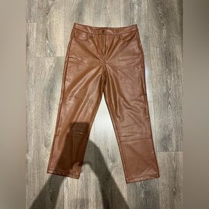 Reitmans Straight Leg Leather Pants